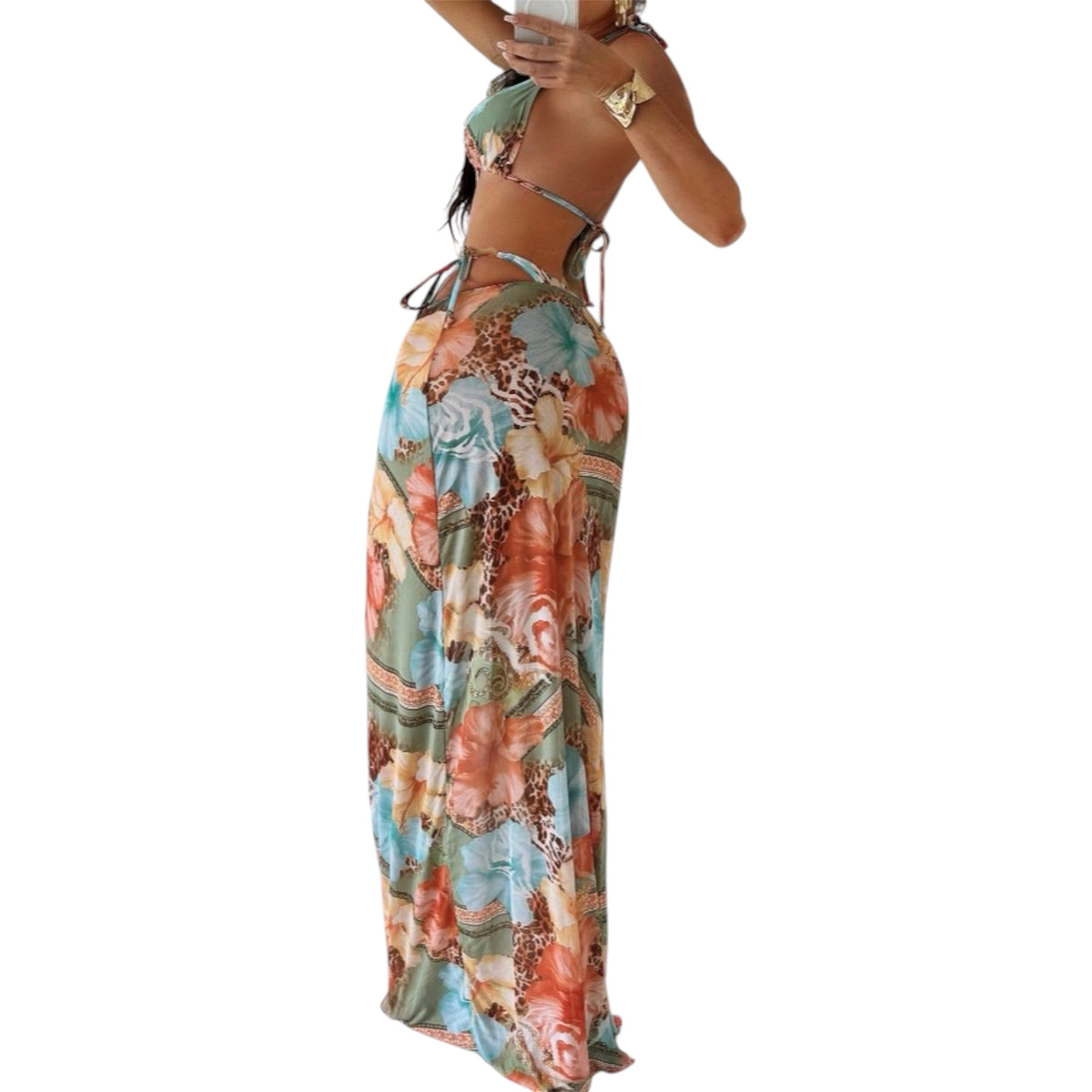 Floral 3 pieces swimsuits