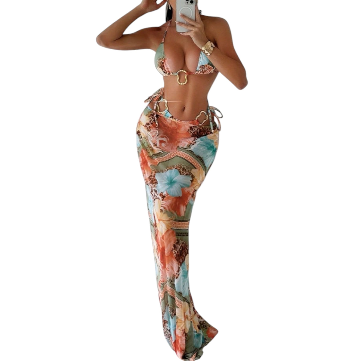 Floral 3 pieces swimsuits